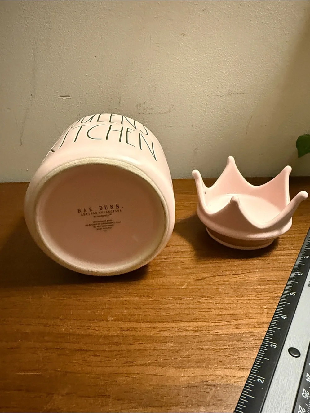 Queen's Kitchen Ceramic Jar - Pink Crown Accent